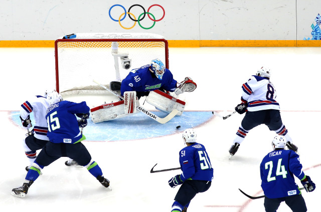 Ice Hockey - Winter Olympics Day 9 - Slovenia v United States