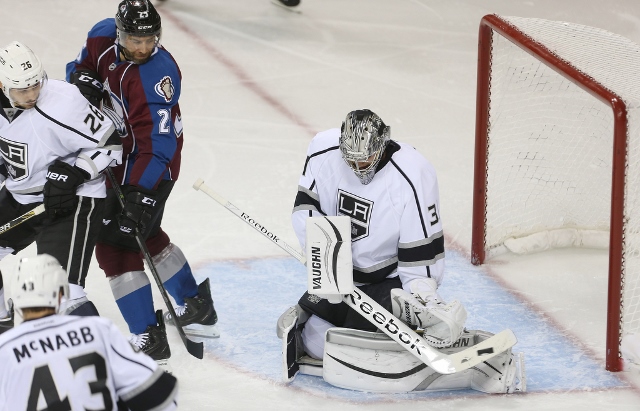 Colorado Springs, CO - OCTOBER 2: Colorado Avalanche vs the Los Angeles Kings in a preseason game at the World Arena on October 2, 2014. (Photo by Michael Martin/NHLI via Getty Images)