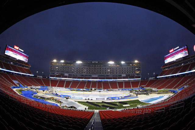 2015 Coors Light NHL Stadium Series - Rink Build Out