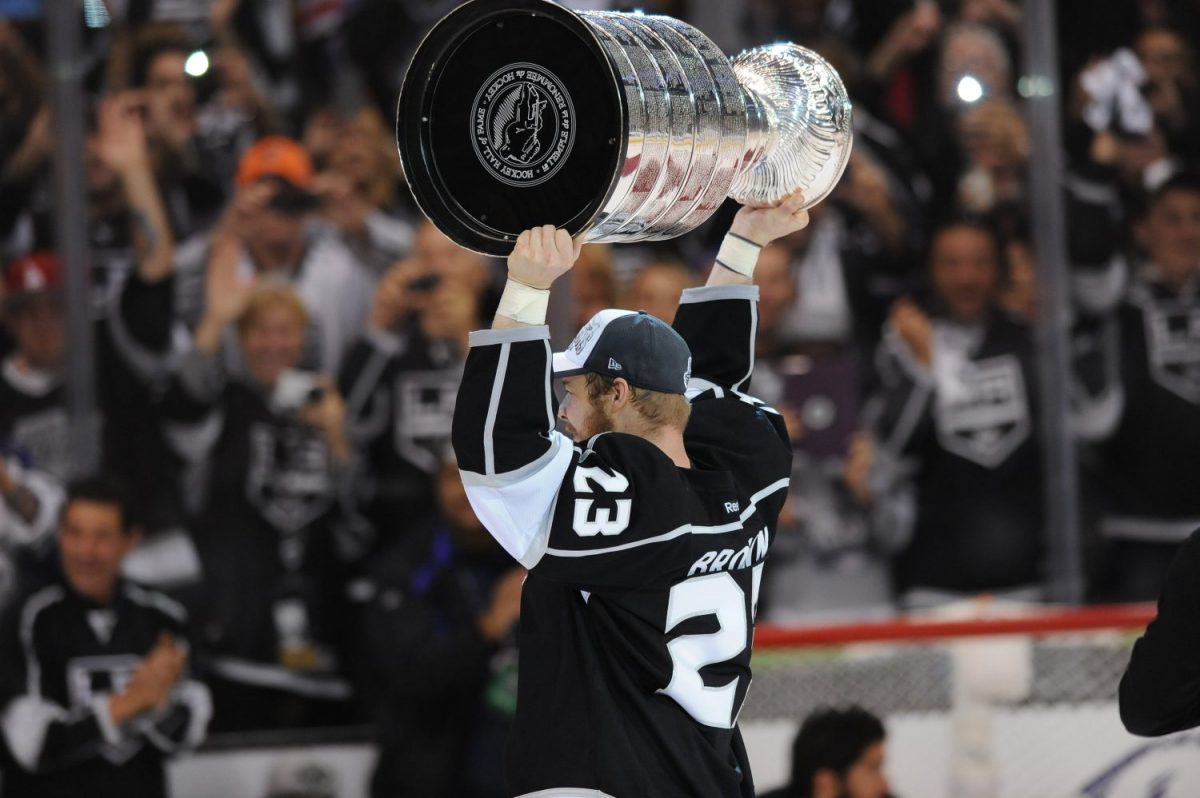Dustin Brown Lifts The Stanley Cup, Chills., By LA Kings