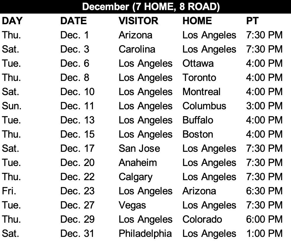 2022-23 LA Kings Broadcast Schedule Announcement NHL - Bally Sports