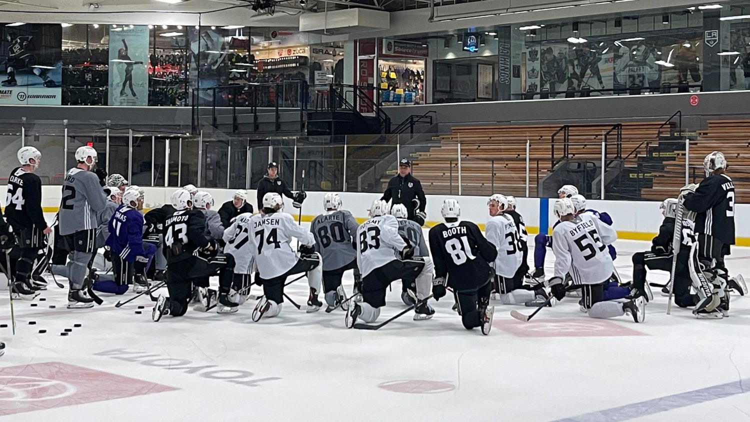 Rookies Practice at TSPC Prior to 2022 Rookie Faceoff Lines