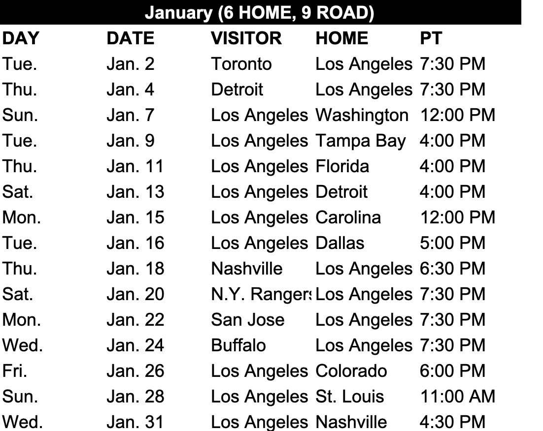 LA Kings Announce 2023-24 Promotional Schedule and Theme Nights