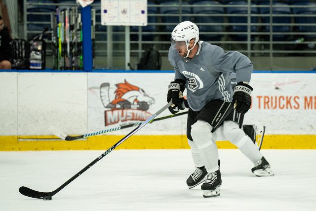 Used LA Kings GREY MIC Adidas Practice/Camp Jersey